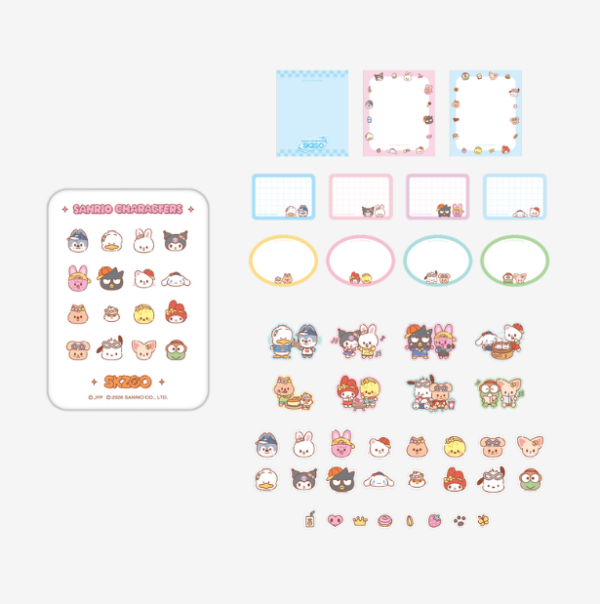 TIN CASE STICKY NOTE SET - SKZOO X SANRIO CHARACTERS